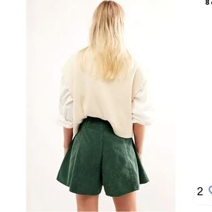 we the free free people corduroy green shorts size 29